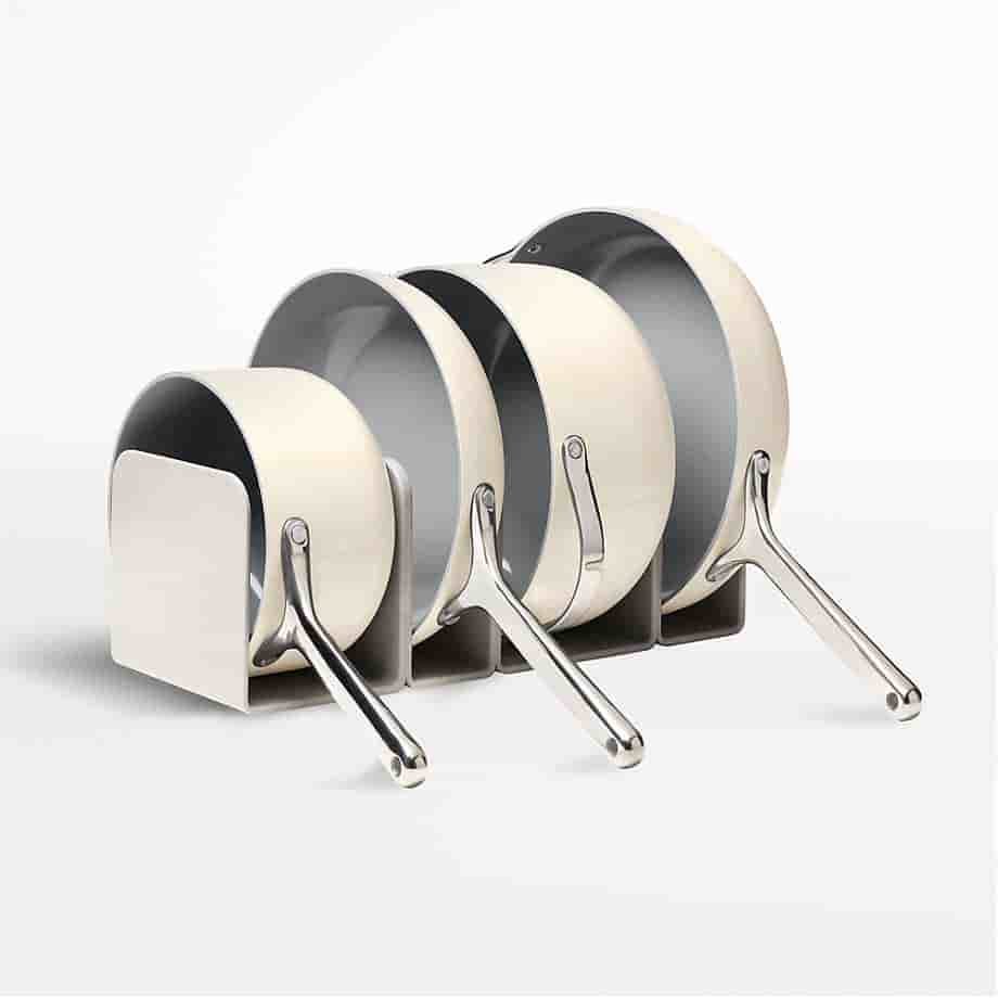 kitchnet Home 4-Piece Cream Ceramic Non-Stick Cookware Set