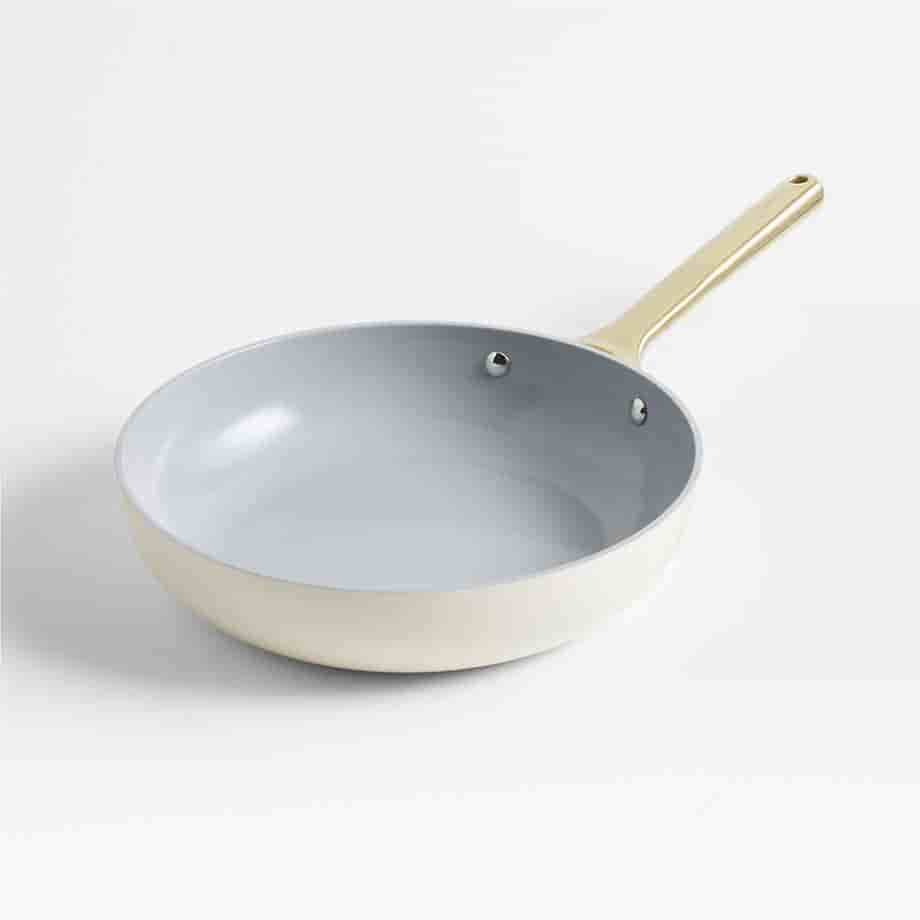 kitchnet Home Cream Supper Non-Stick Ceramic Fry Pan