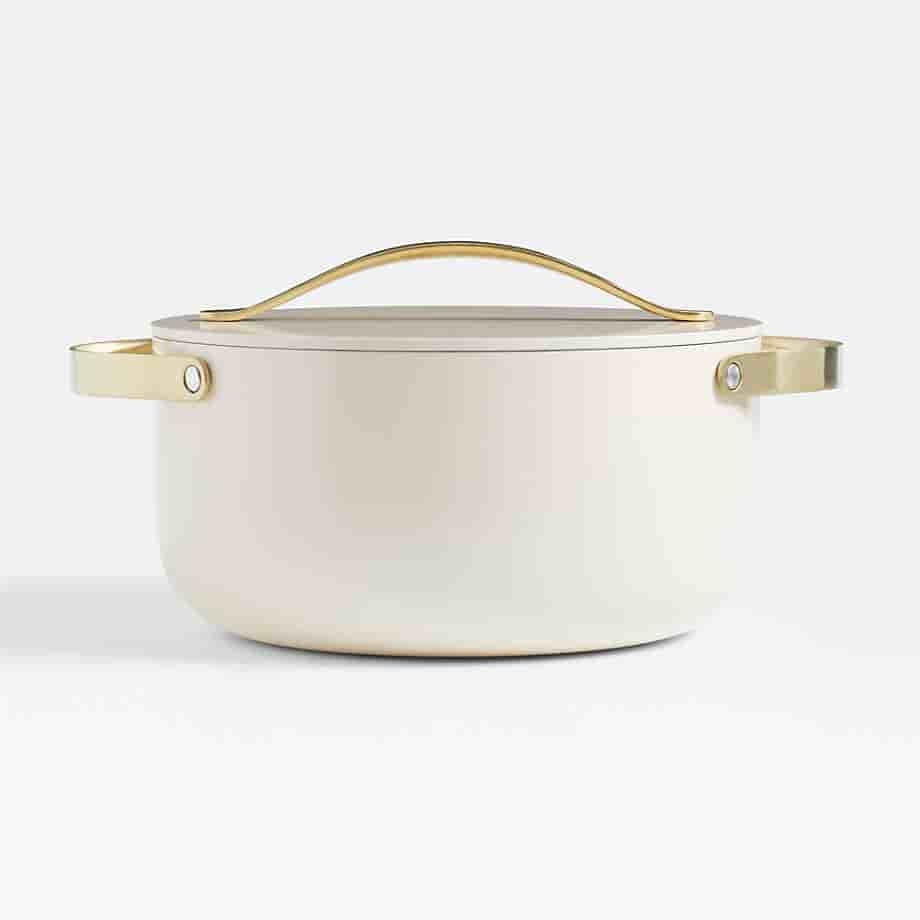 kitchnet Home Cream Supper Non-Stick Ceramic Dutch Oven