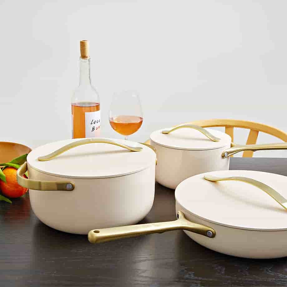 kitchnet Home Cream Supper Non-Stick Ceramic Dutch Oven