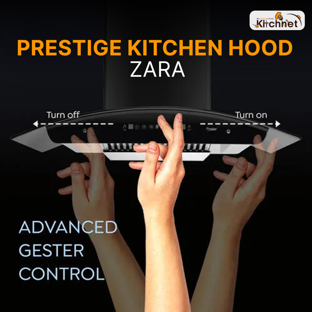 PRESTIGE KITCHEN HOOD OSCAR BLACK