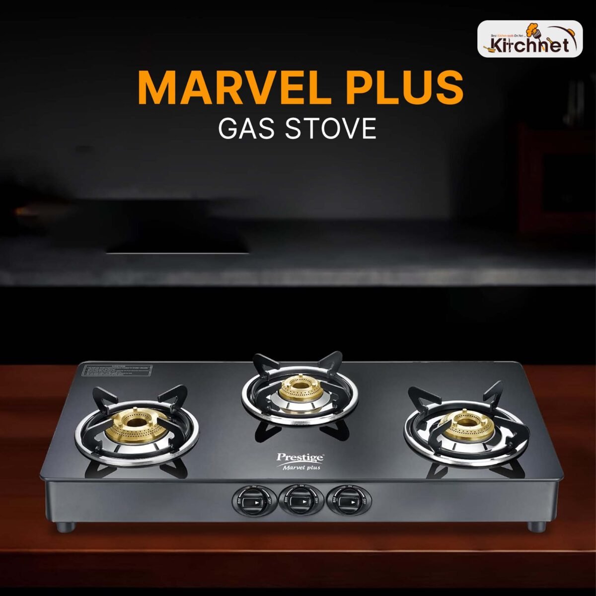 MARVEL PLUS(SUPERIOR TOUGHED GLASS GAS STOVE )