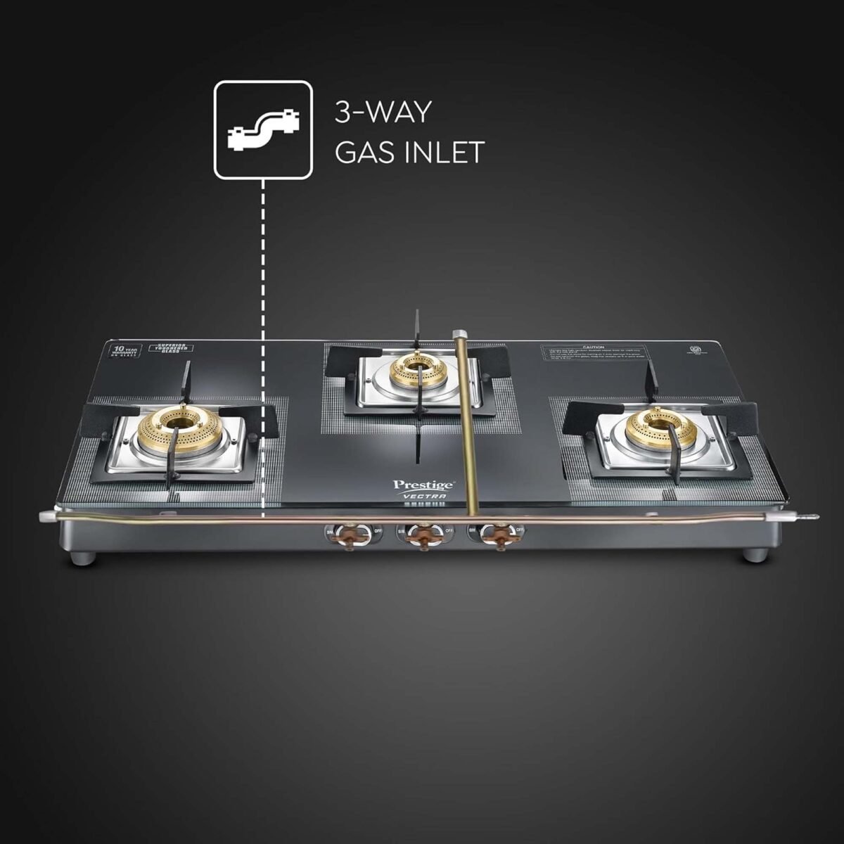 SUPERIOR TOUGHED GLASS GAS STOVE