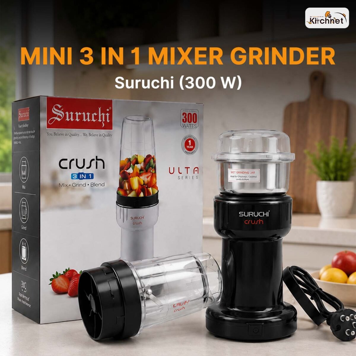 SURUCHI CRUSH 3 IN 1 MIX GRIND BLEND