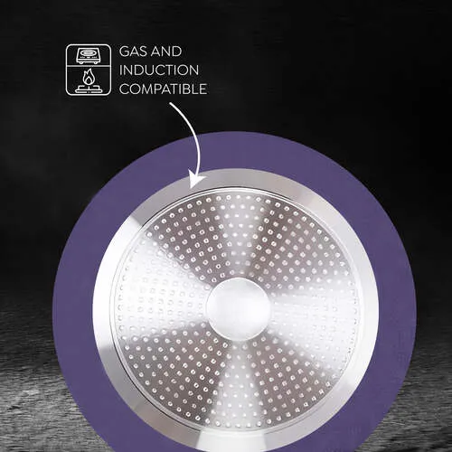 Prestige Ceraglide Ceramic Coated 28cm Non-Stick omni tawa | Consumes Less Oil | Preferred For High Heating & Even Heating | Stain-Resistant | Gas & Induction Compatible | No Harmful Chemicals