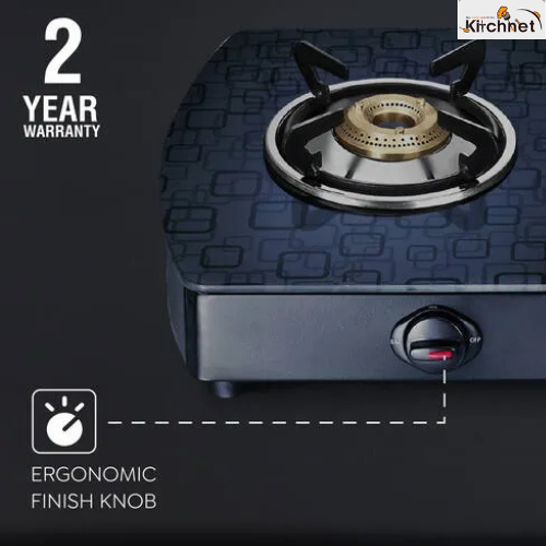 Prestige Premia Schott Glass Top Gas Stove (2 Burners) - GTS 02 (D) (Black)